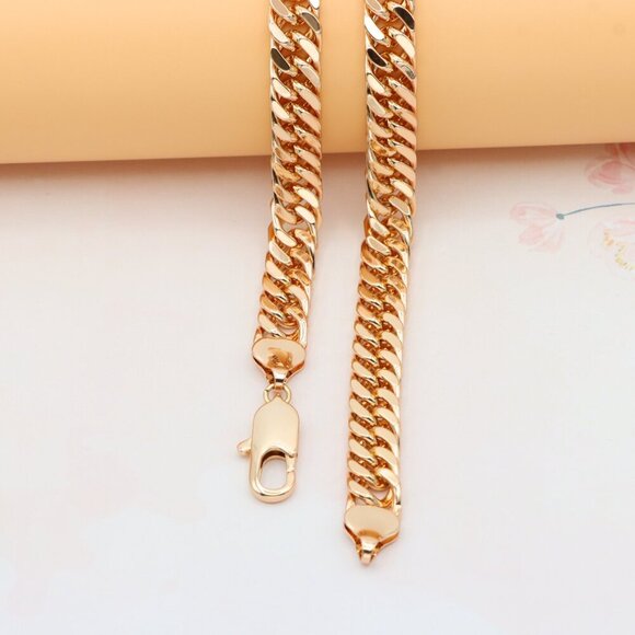 Bold Rose Gold Chunky Chain Necklace for Statement Styling, XPNL0283 - Picture 10 of 12